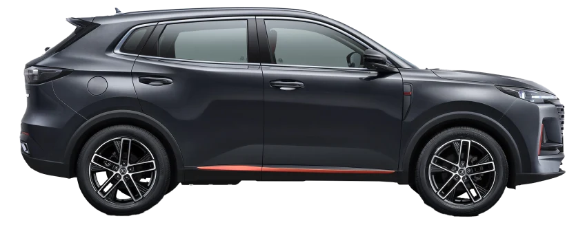 Grey Changan CS55 PLUS shown in side profile, regional reference